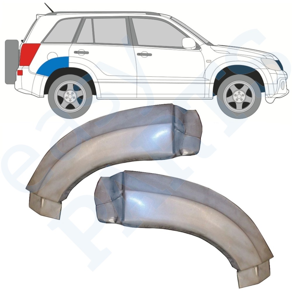 KIT PANNEAU DE RÉPARATION D'AILE ARRIÈRE PARTIE ARRIÈRE SUZUKI GRAND VITARA 2005-2012 KIT PANNEAU DE RÉPARATION D'AILE ARRIÈRE PARTIE ARRIÈRE SUZUKI GRAND VITARA 2005-2012