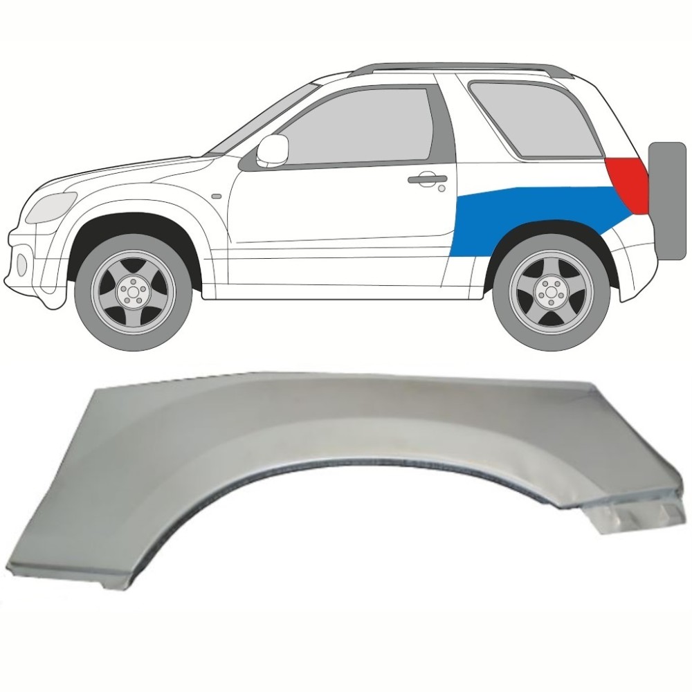 PASSAGE DE ROUE ARRIÈRE / ROUE SUPÉRIEURE /  GAUCHE POUR SUZUKI GRAND VITARA 2005-2012