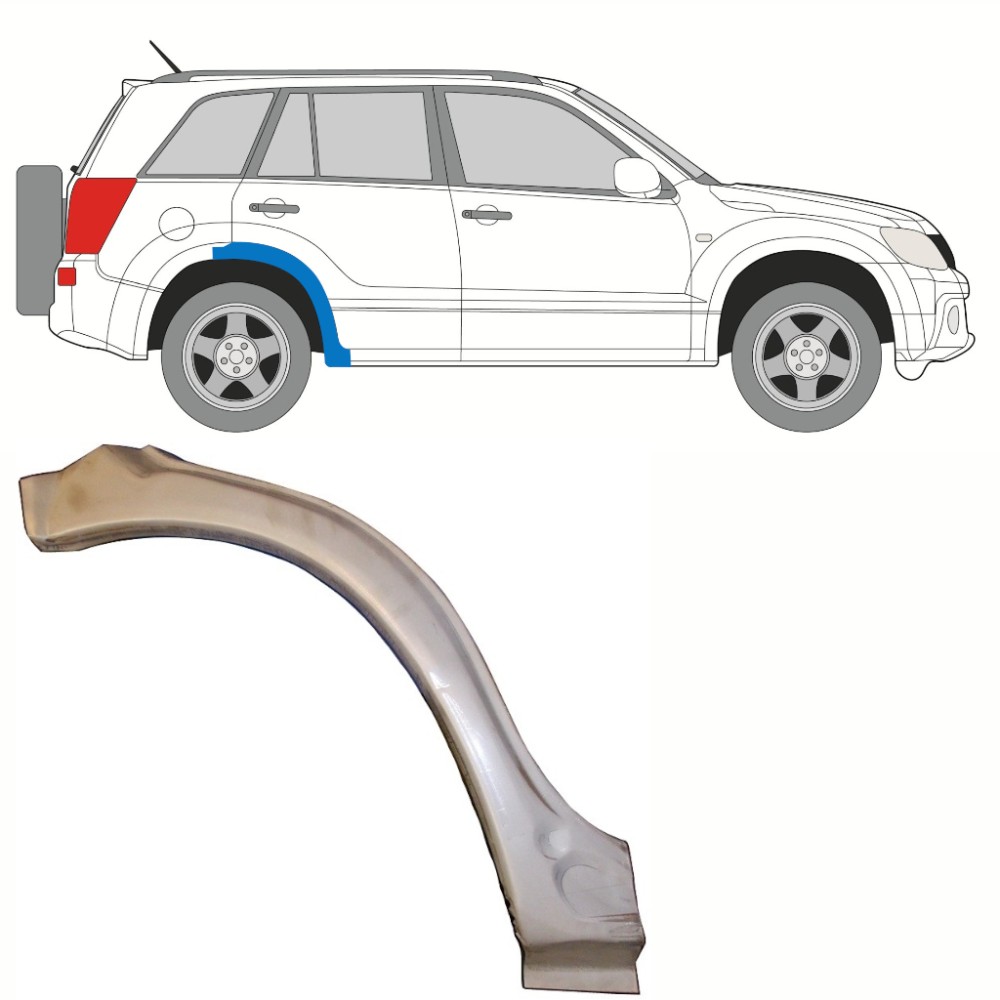 PASSAGE DE ROUE ARRIÈRE DROIT / DEVANT ET ROUE SUPÉRIEURE POUR SUZUKI GRAND VITARA 2005-2012