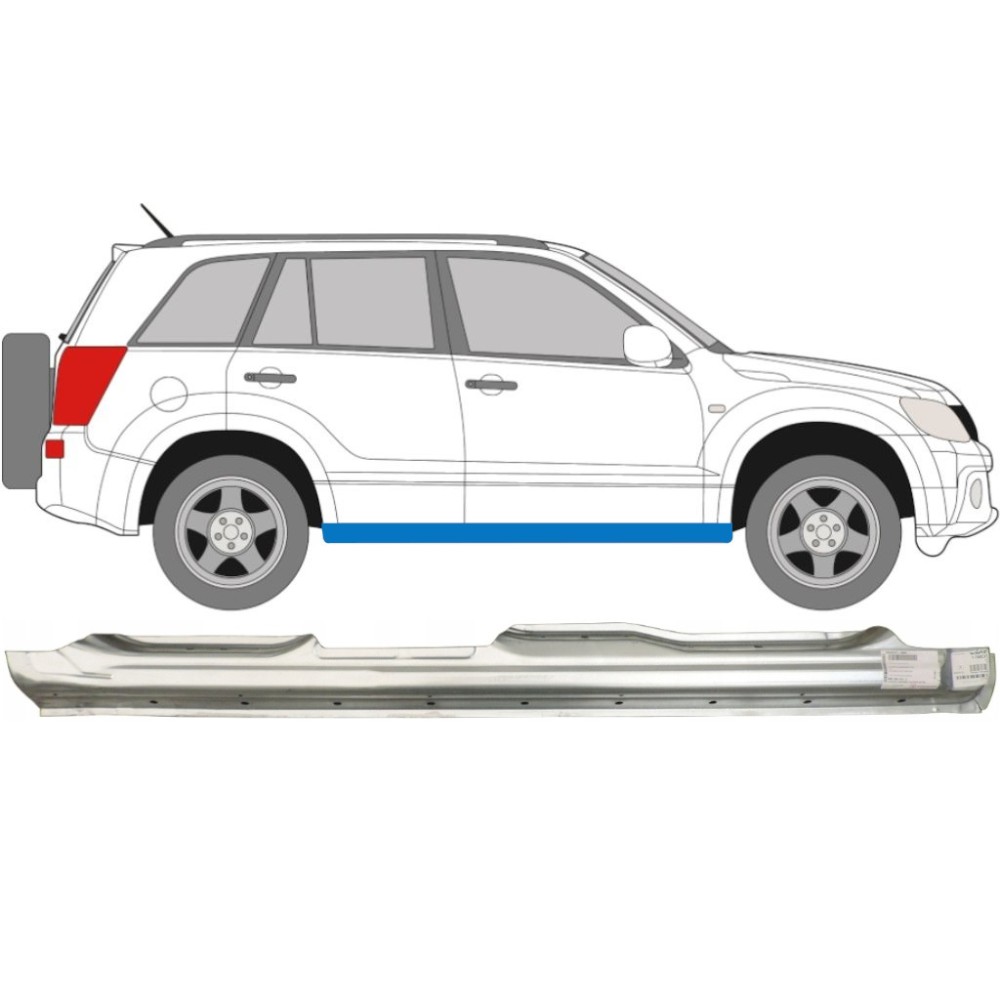 PANNEAU DE RÉPARATION DE SEUIL DROIT COMPLET POUR SUZUKI GRAND VITARA 2005-2012