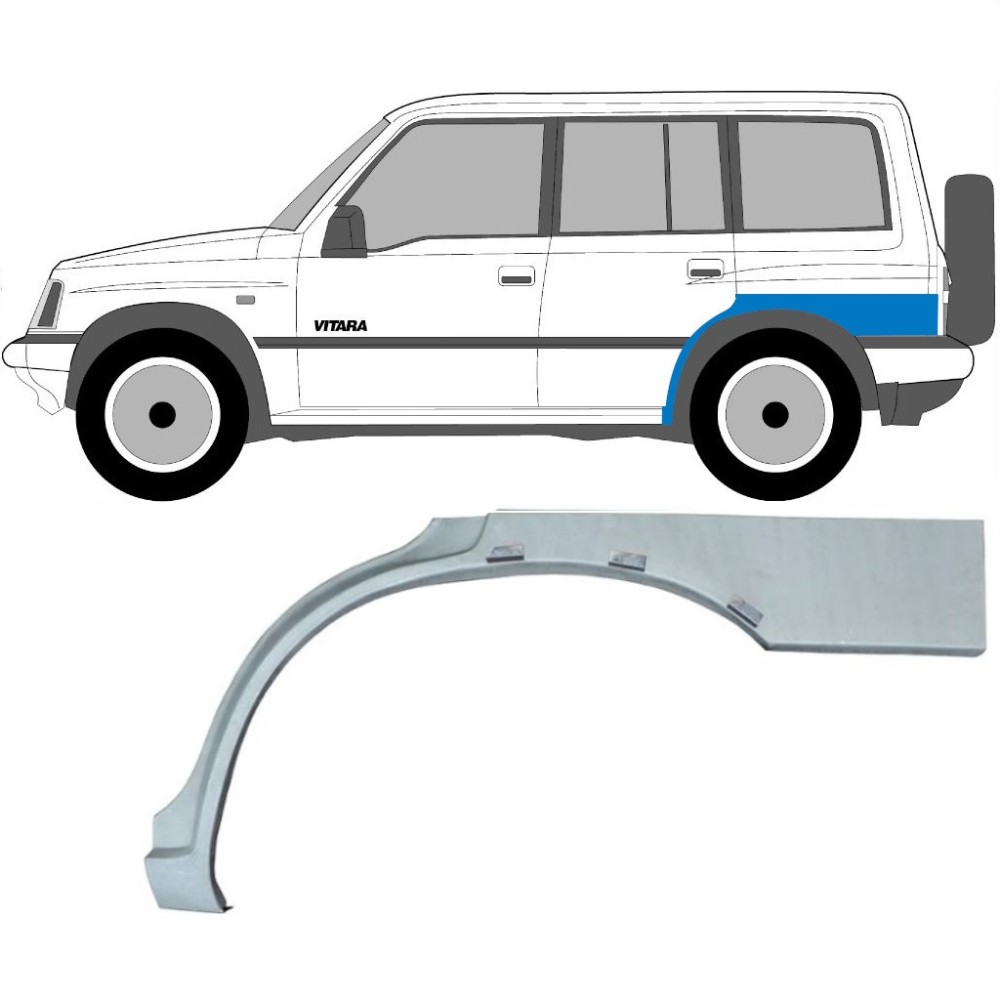 PASSAGE DE ROUE ARRIÈRE GAUCHE POUR SUZUKI VITARA 1996-2003