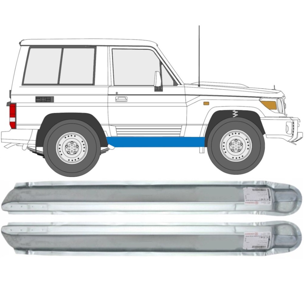 TOYOTA LAND CRUISER LJ70 / KZJ70 1984-1993 KIT PANNEAU DE RÉPARATION DU SEUIL