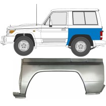 TOYOTA LAND CRUISER LJ70 / KZJ70 1984-1993 PANNEAU DE RÉPARATION DE L'AILE ARRIÈRE GAUCHE