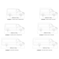 Kit de galerie Slimpro pour le Mercedes-Benz Sprinter (L2H1/144 in MWB/Toit Standard) (2006 - jusqu'à présent) de Front Runner