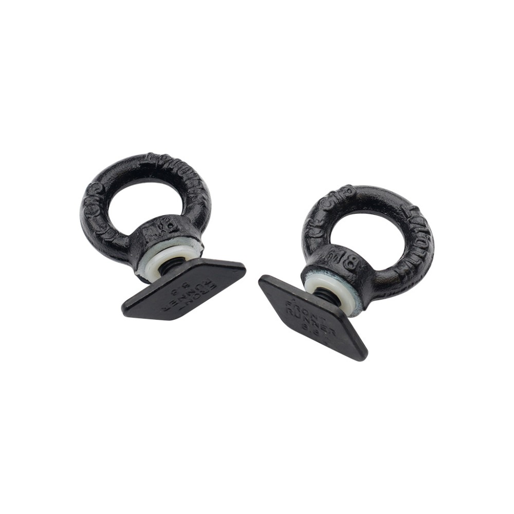 Oeillets d'arrimage noirs pour rails