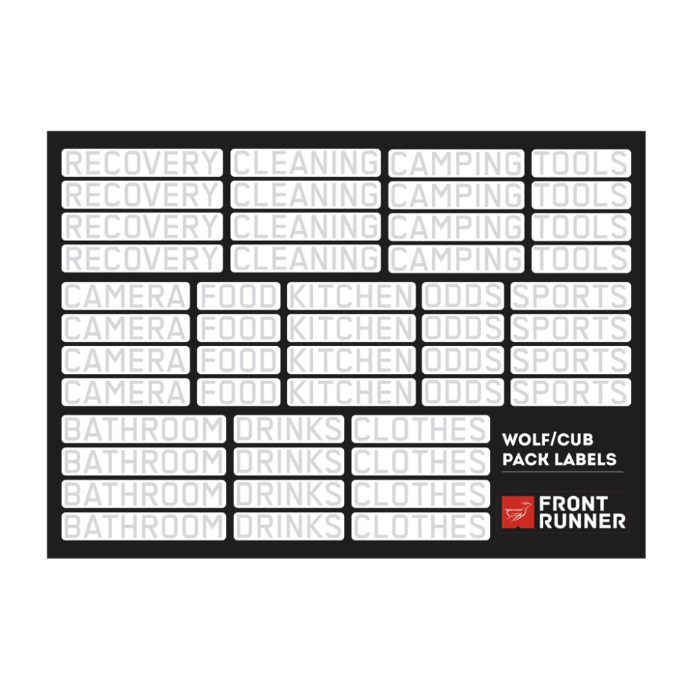 Étiquettes dorganisation de camping Wolf/Cub Pack - de Front Runner
