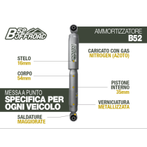 AMORTISSEUR  ARRIÈRE +4/5 CM TOUT-TERRAIN B52 POUR LAND ROVER DISCOVERY 2 (TD5) DISPO AOUT 2025
