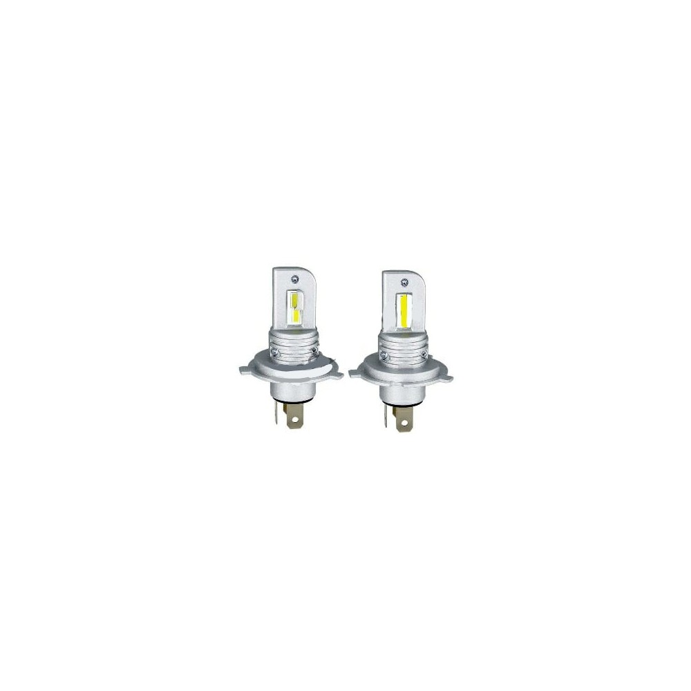 KIT AMPOULES LED H4 ULTRA PUISSANTES - ECLAIRAGE BLANC PUR