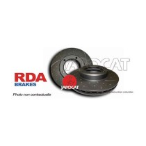 DISQUE DE FREIN AVANT RAINURÉ/POINTÉ RDA (LA PAIRE)
