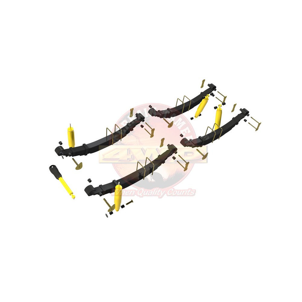 KIT SUSPENSION COMPLET TERRAIN TAMER REHAUSSE DE 40MM POUR SUZUKI SAMOURAI / SJ413 KIT SUSPENSION COMPLET TERRAIN TAMER REHAUSSE DE 40MM POUR SUZUKI SAMOURAI / SJ413
