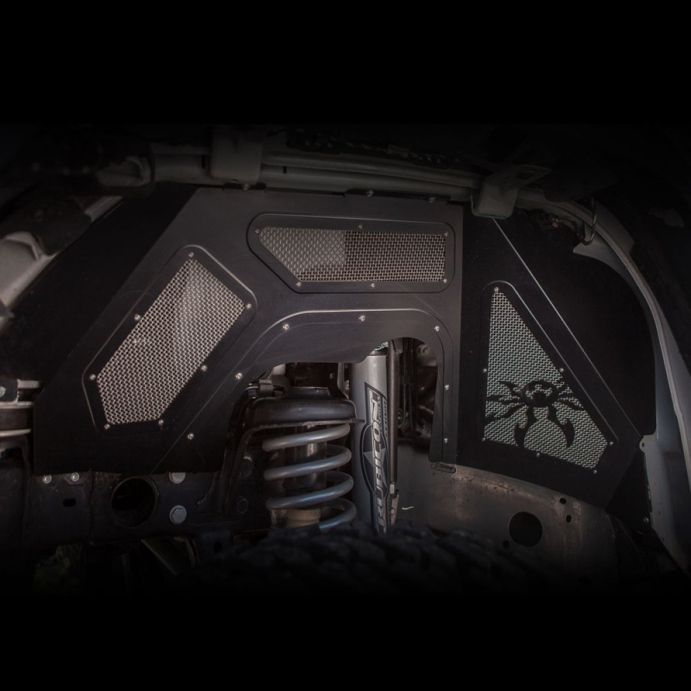 Garde-boue intérieur ventilé noir Jeep Wrangler JL 18- Gladiator JT 20-Poison Spyder