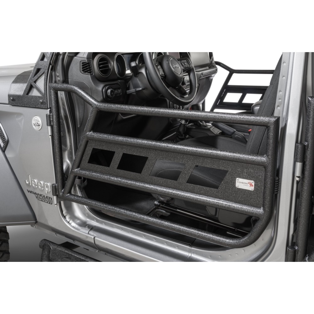 Porte tubulaire en acier, ensemble de portes avant pour Jeep Wrangler JL 18- Gladiator JT 20- Fishbone Offroad