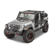 Porte tubulaire en acier, ensemble de portes avant pour Jeep Wrangler JL 18- Gladiator JT 20- Fishbone Offroad