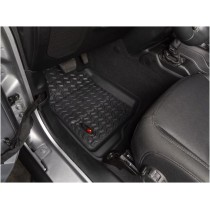 Jeu de coques de pied de tapis de sol 2 pièces avant Jeep Wrangler JL 18 - Jeep Gladiateur JT 20- Rugged Ridge