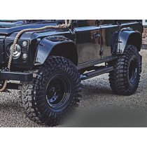Kit Extension d'Ailes +10 cm Noir Brillant pour Land Rover Defender : Style et Protection Accrus