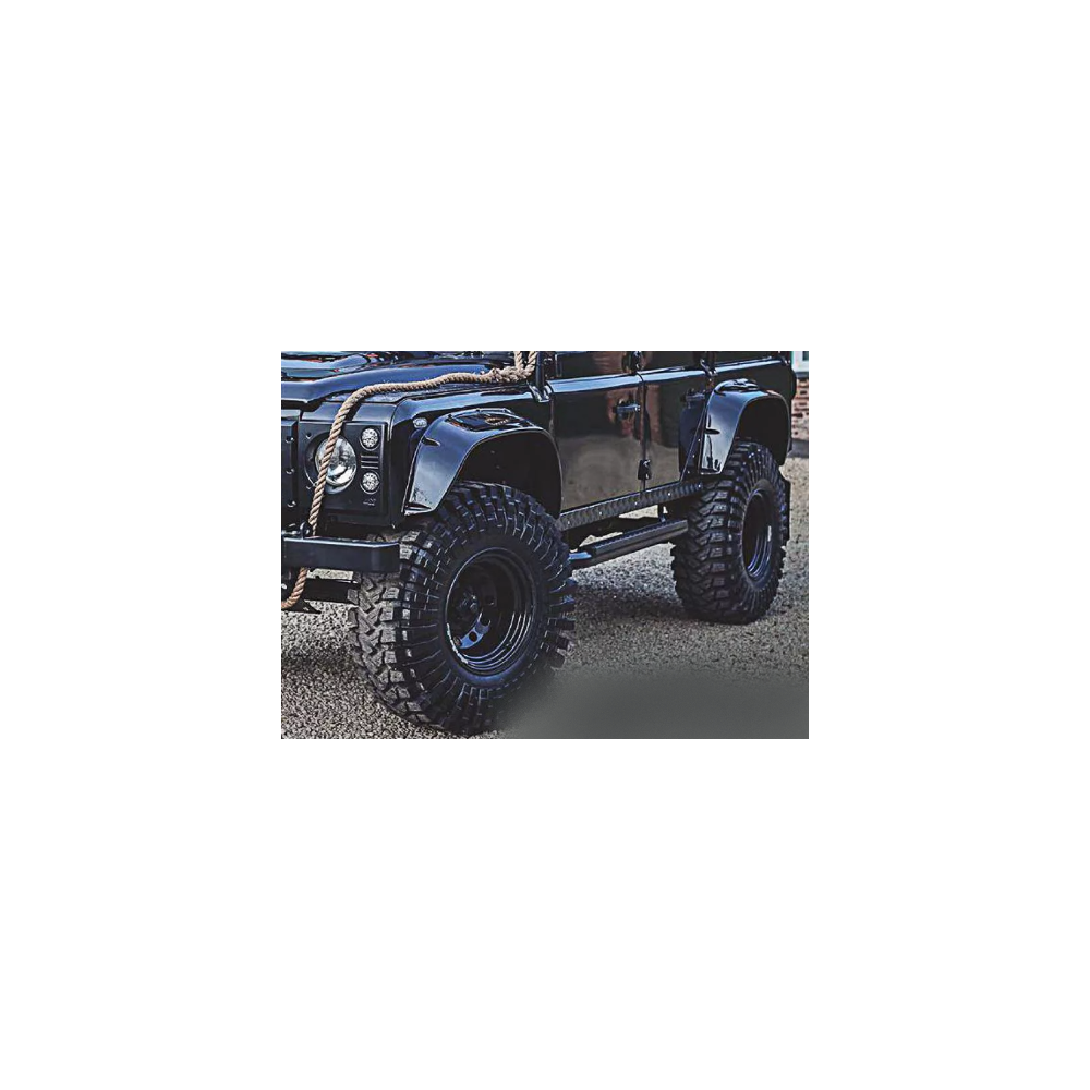 Kit Extension d'Ailes +10 cm Noir Brillant pour Land Rover Defender : Style et Protection Accrus