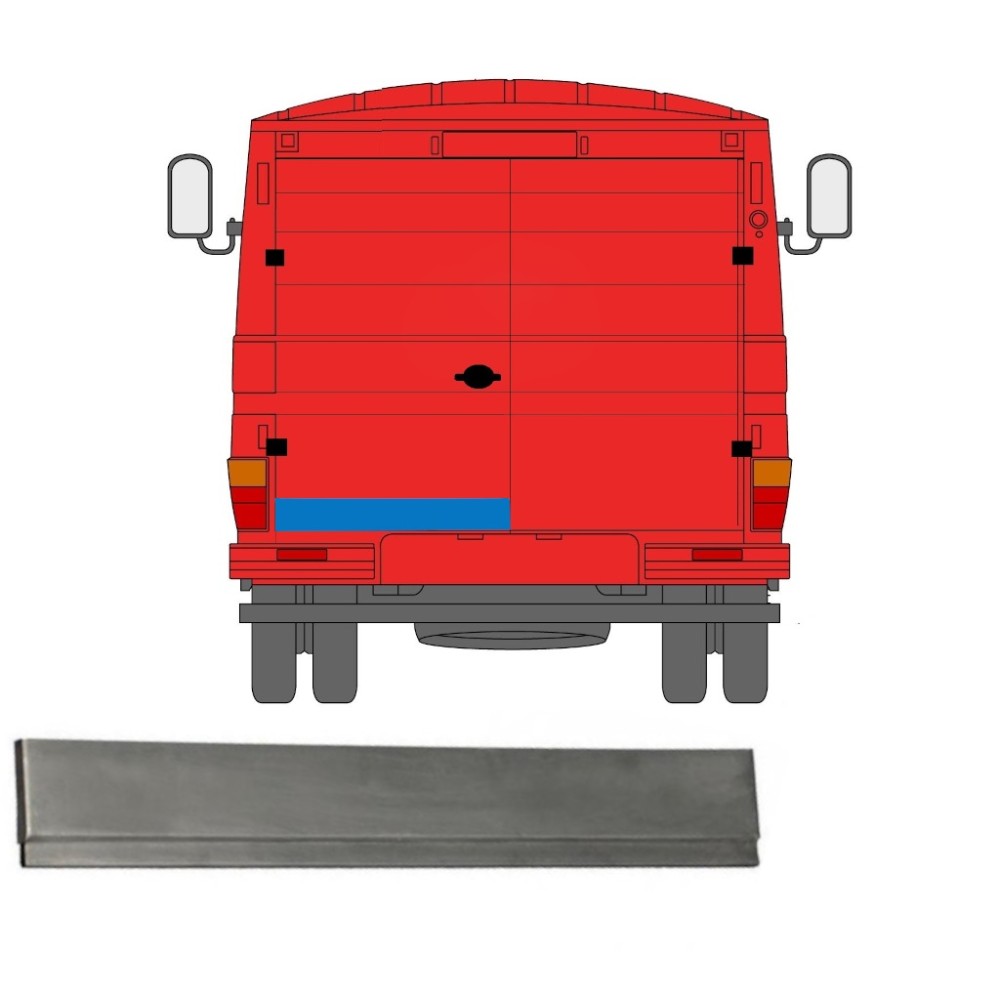 RÉPARATION DE LA PORTE ARRIÈRE PANEL / GAUCHE pour MERCEDES 406-608D 1968-1986