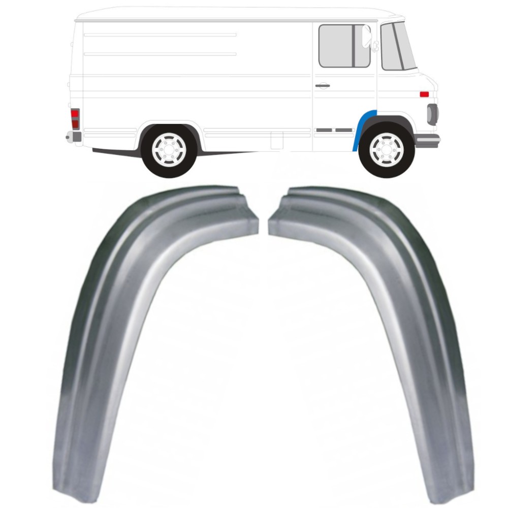 PANNEAU DE RÉPARATION DU PASSAGE DE ROUE AVANT / SET POUR MERCEDES 406-608D (1968-1986)