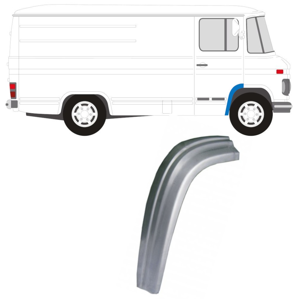 PANNEAU DE RÉPARATION DU PASSAGE DE ROUE AVANT / DROIT pour MERCEDES 406-608D 1968-1986