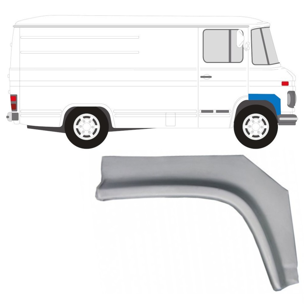 PANNEAU DE RÉPARATION DE L'AILE AVANT / DROIT POUR MERCEDES 406-608D 1968-1986