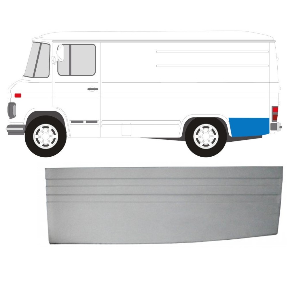 PANNEAU DE RÉPARATION DE L'AILE ARRIÈRE / GAUCHE POUR MERCEDES 406-608D 1968-1986