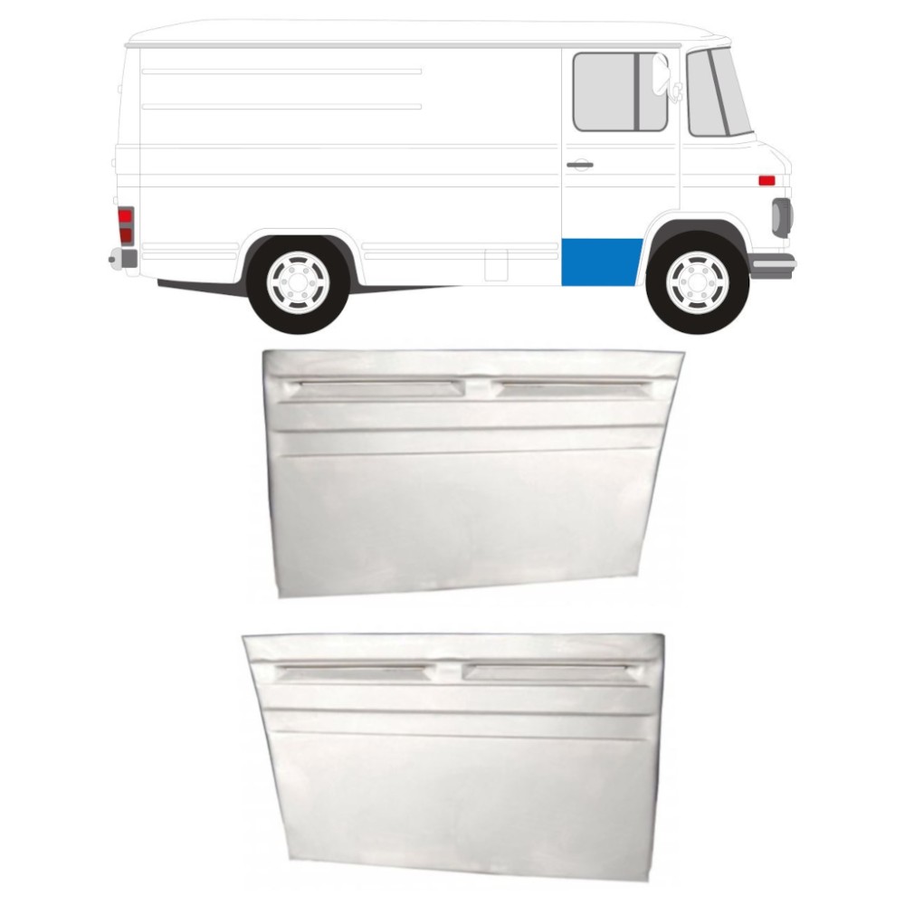 AVANT PORTE PANNEAU DE RÉPARATION / SET POUR MERCEDES 406-608D 1968-1986