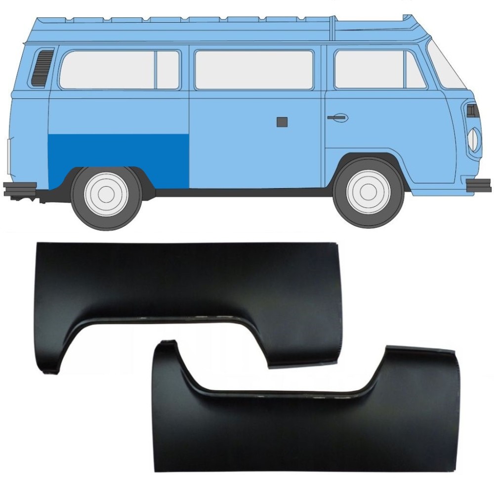 PANNEAU DE RÉPARATION DE L'AILE ARRIÈRE / SET POUR VW T2 1967-1979