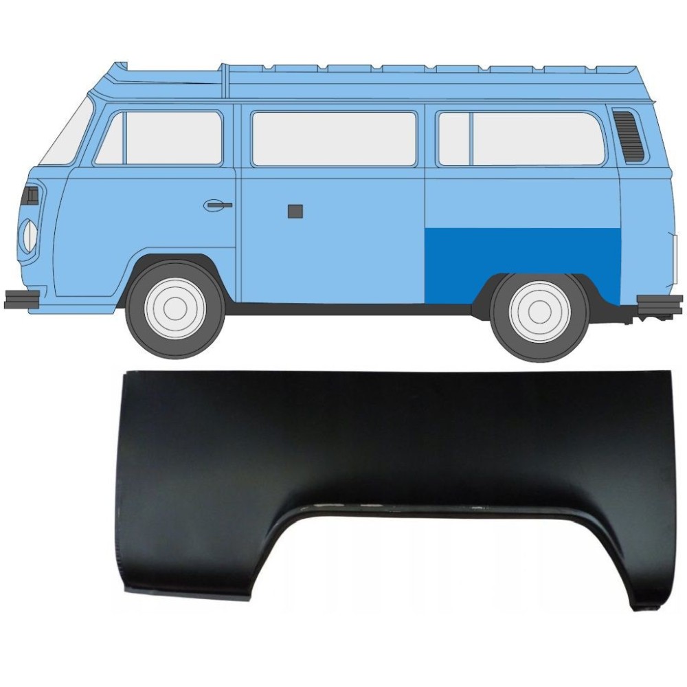 PANNEAU DE RÉPARATION DE L'AILE ARRIÈRE / GAUCHE POUR VW T2 1967-1979