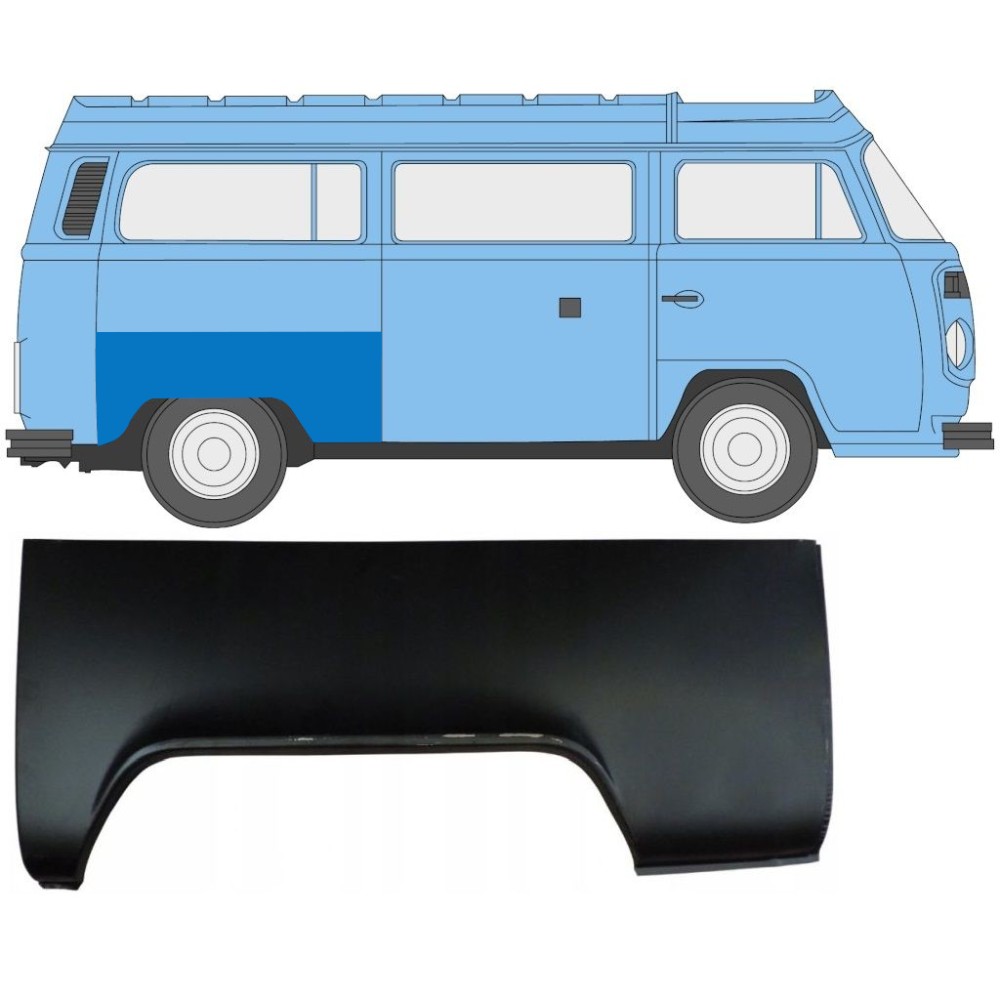 PANNEAU DE RÉPARATION DE L'AILE ARRIÈRE / DROIT POUR VW T2 1967-1979