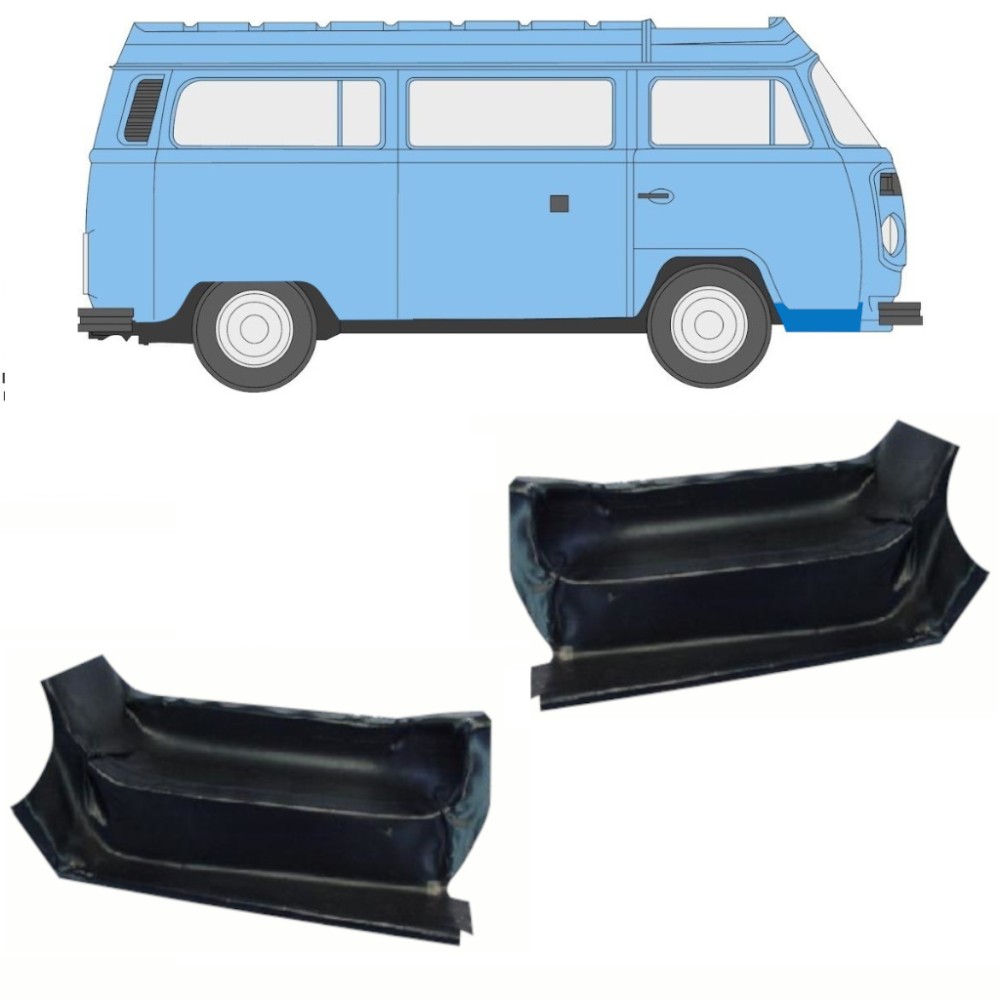 MARCHEPIED DE PORTE AVANT PANNEAU DE RÉPARATION / SET POUR VW T2 1967-1979