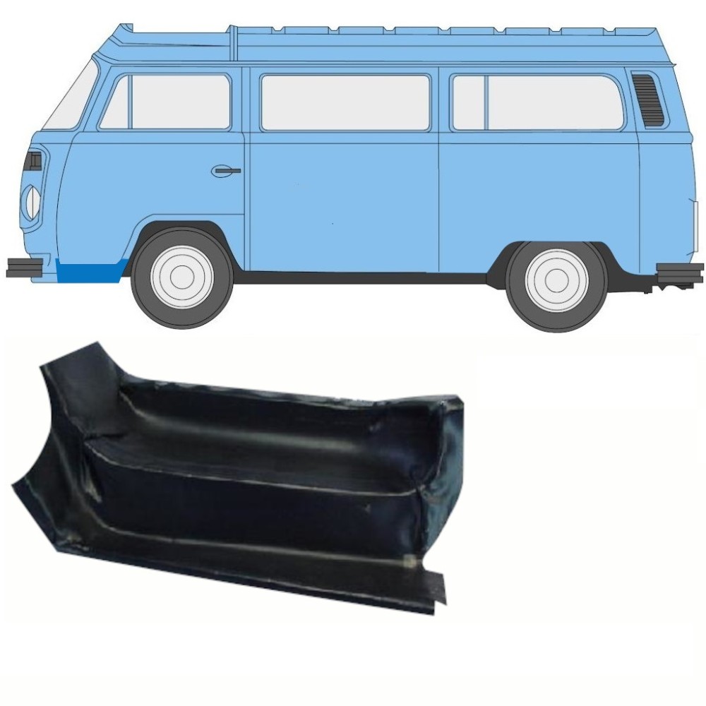 MARCHEPIED DE PORTE AVANT PANNEAU DE RÉPARATION / GAUCHE POUR VW T2 1967-1979