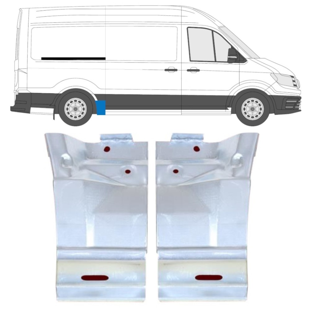 EMPATTEMENT MOYEN PANNEAU DE RÉPARATION DE L'AILE ARRIÈRE / SET POUR VOLKSWAGEN CRAFTER / MAN TGE 2017- EMPATTEMENT MOYEN PANNEAU DE RÉPARATION DE L'AILE ARRIÈRE / SET POUR VOLKSWAGEN CRAFTER / MAN TGE 2017-