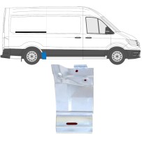 PANNEAU DE RÉPARATION DE L'AILE ARRIÈRE / DROIT POUR VOLKSWAGEN CRAFTER / MAN TGE 2017- EMPATTEMENT MOYEN