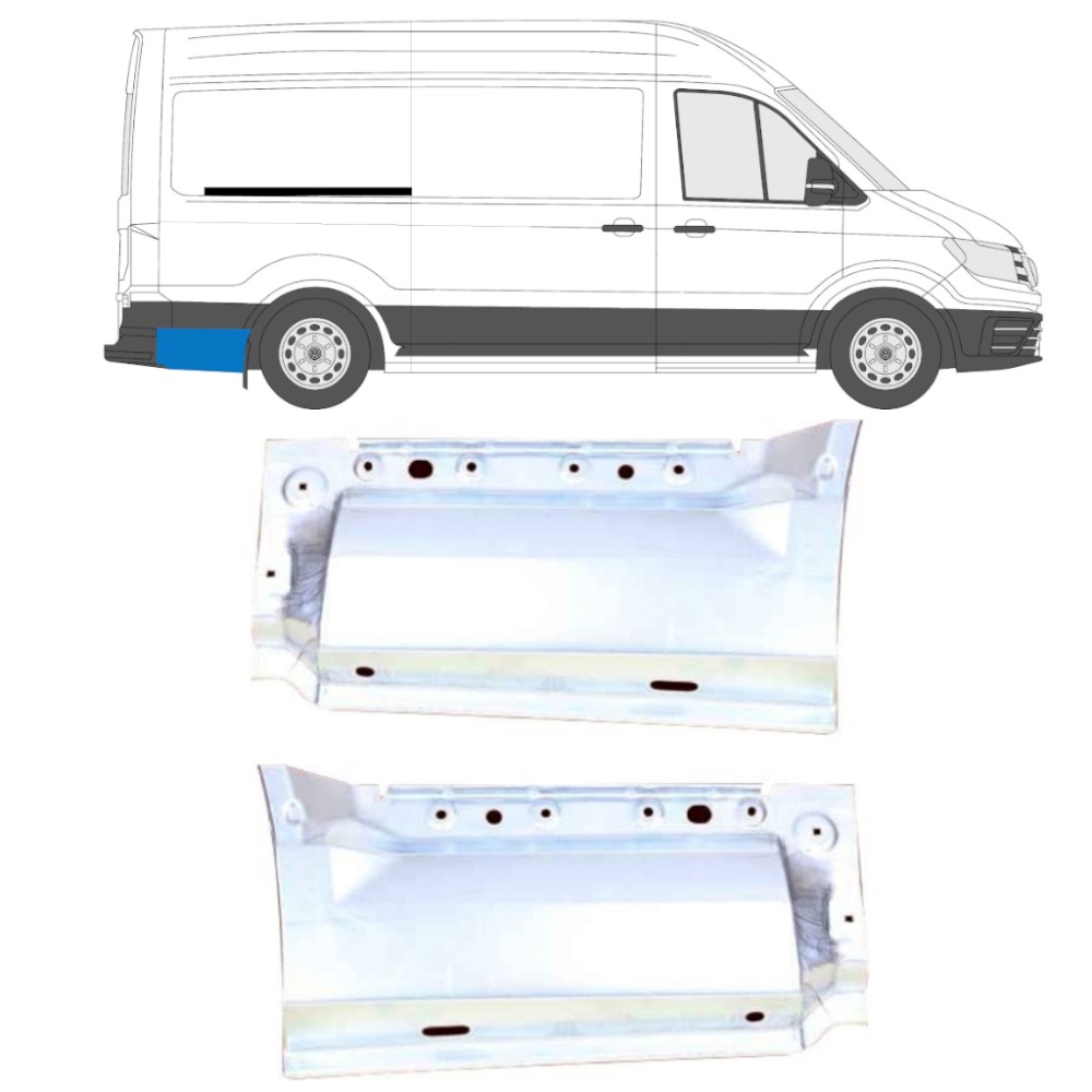 PANNEAU DE RÉPARATION DE L'AILE ARRIÈRE / GAUCHE + DROIT POUR VOLKSWAGEN CRAFTER / MAN TGE 2017- EMPATTEMENT MOYEN / LONG