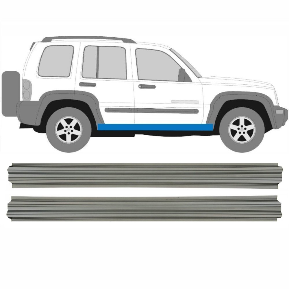 RÉPARATION DU SEUIL / DROIT + GAUCHE / SET POUR JEEP KJ LIBERTY 2001-2008
