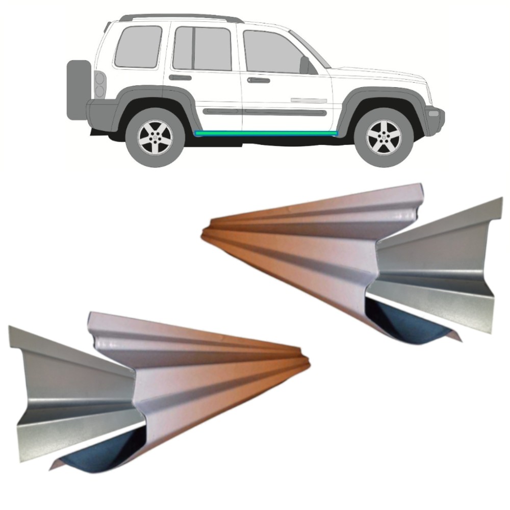 RÉPARATION DU SEUIL / DROIT   GAUCHE / SET POUR JEEP KJ LIBERTY 2001-2008 INTERIEUR + EXTERIEUR