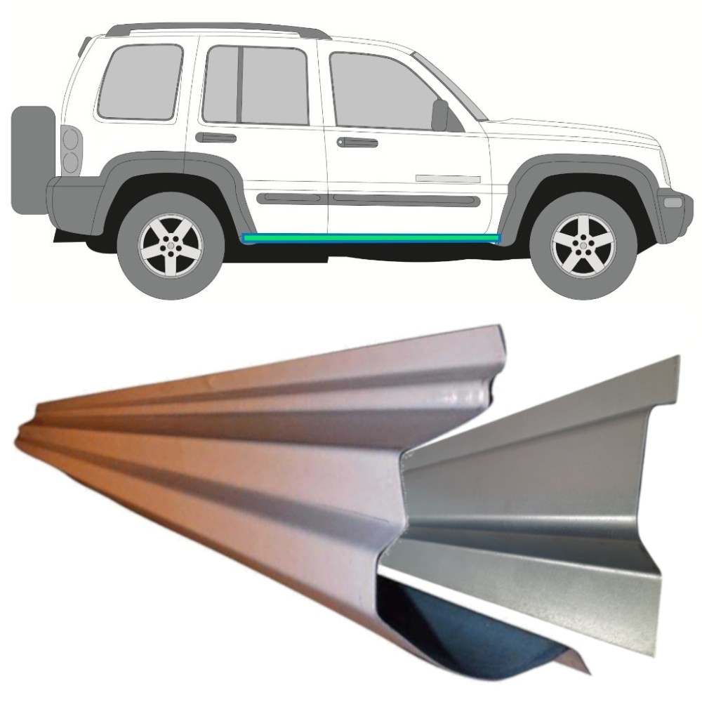 RÉPARATION DU SEUIL / DROIT   GAUCHE POUR JEEP KJ LIBERTY 2001-2008 INTERIEUR + EXTERIEUR