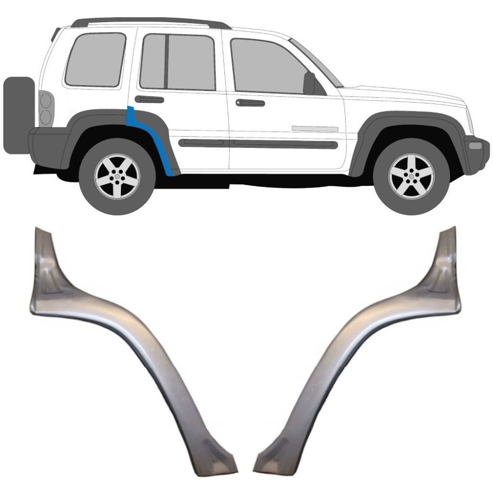 PANNEAU DE RÉPARATION / SET POUR JEEP KJ LIBERTY 2001-2008 ARRIÈRE