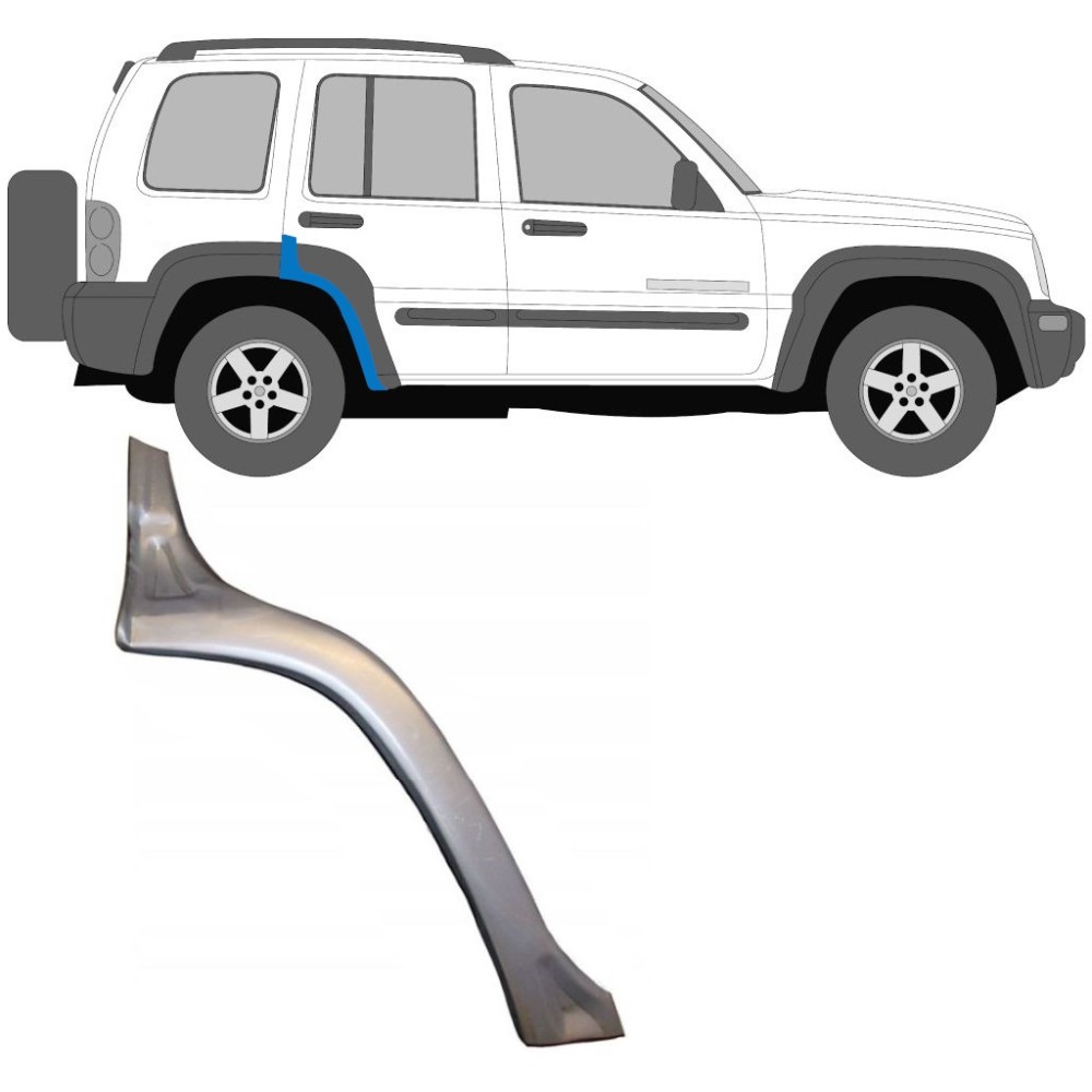 PANNEAU DE RÉPARATION ARRIÈRE / DROIT POUR JEEP KJ LIBERTY 2001-2008
