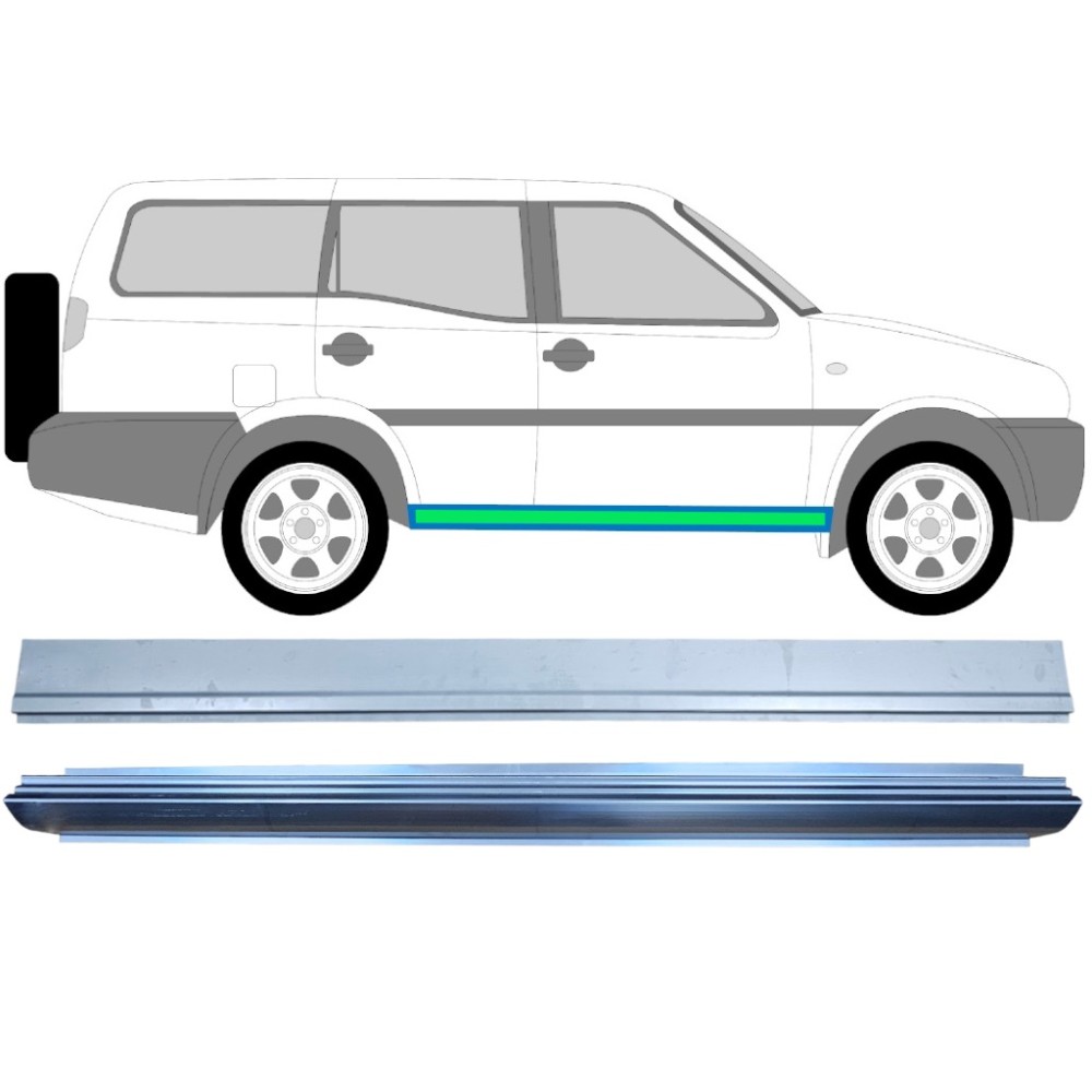 RÉPARATION DU SEUIL / KIT / DROIT   GAUCHE POUR NISSAN TERRANO 1993-1999 INTER + EXTERIEUR