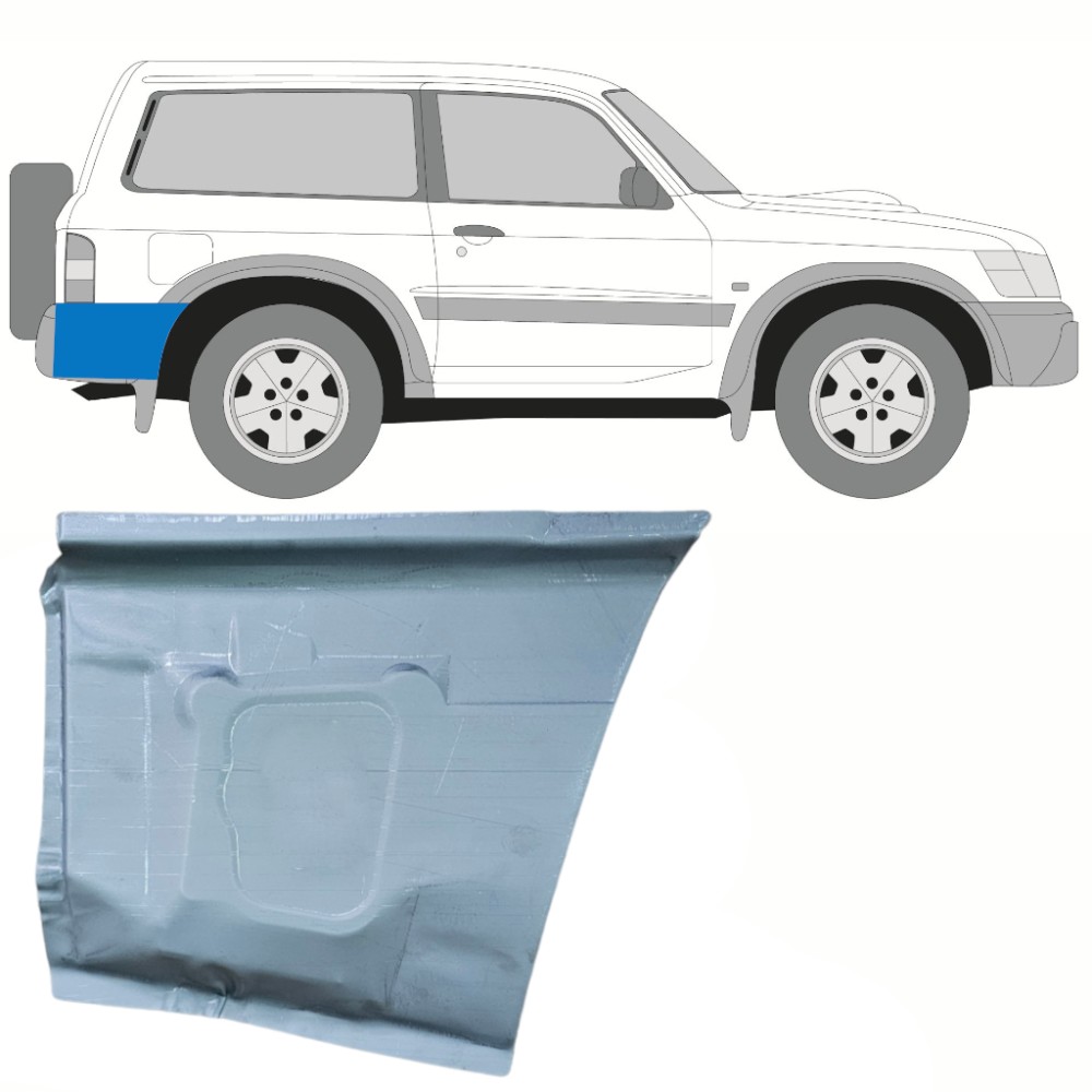 PANNEAU DE RÉPARATION DE LAILE ARRIÈRE / DROIT POUR NISSAN PATROL GR Y61 DE 1997-2009