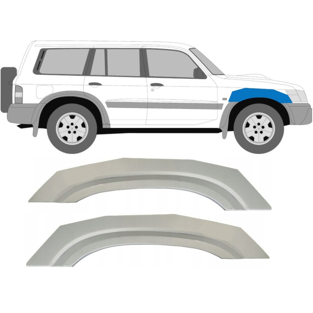 PANNEAU DE RÉPARATION DE LAILE AVANT / KIT POUR NISSAN PATROL GR Y61 DE 1997-2009