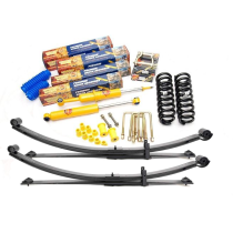 KIT SUSPENSION TERRAIN TAMER avant +100kgs  LAMES PARABOLIQUES +850KG REHAUSSE +40/50MM POUR TOYOTA HILUX VIGO DE 2005 A 2015