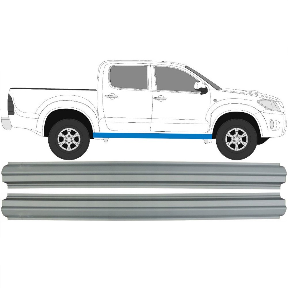PANNEAU DE RÉPARATION DU SEUIL / DROIT   GAUCHE / SET POUR TOYOTA HILUX 2005-2015