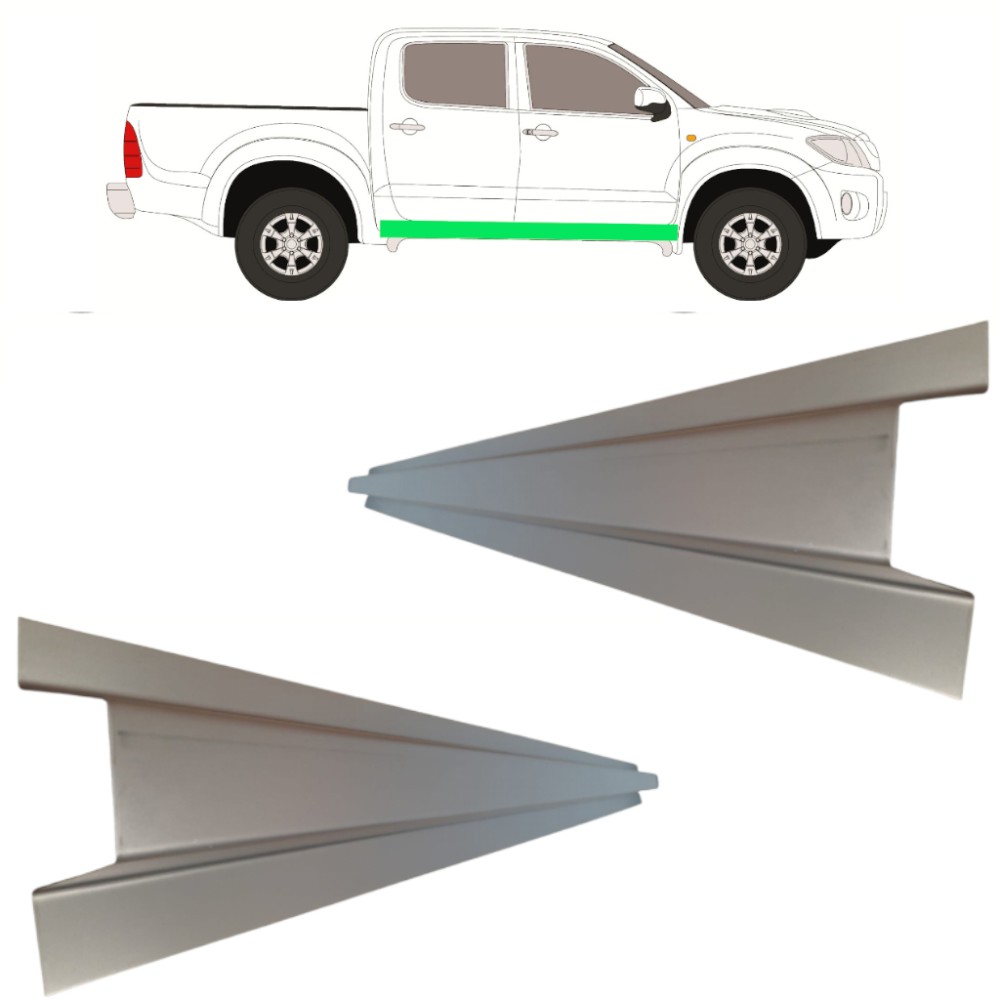RÉPARATION DU SEUIL INTÉRIEUR / DROIT + GAUCHE / SET POUR TOYOTA HILUX 2005-2015