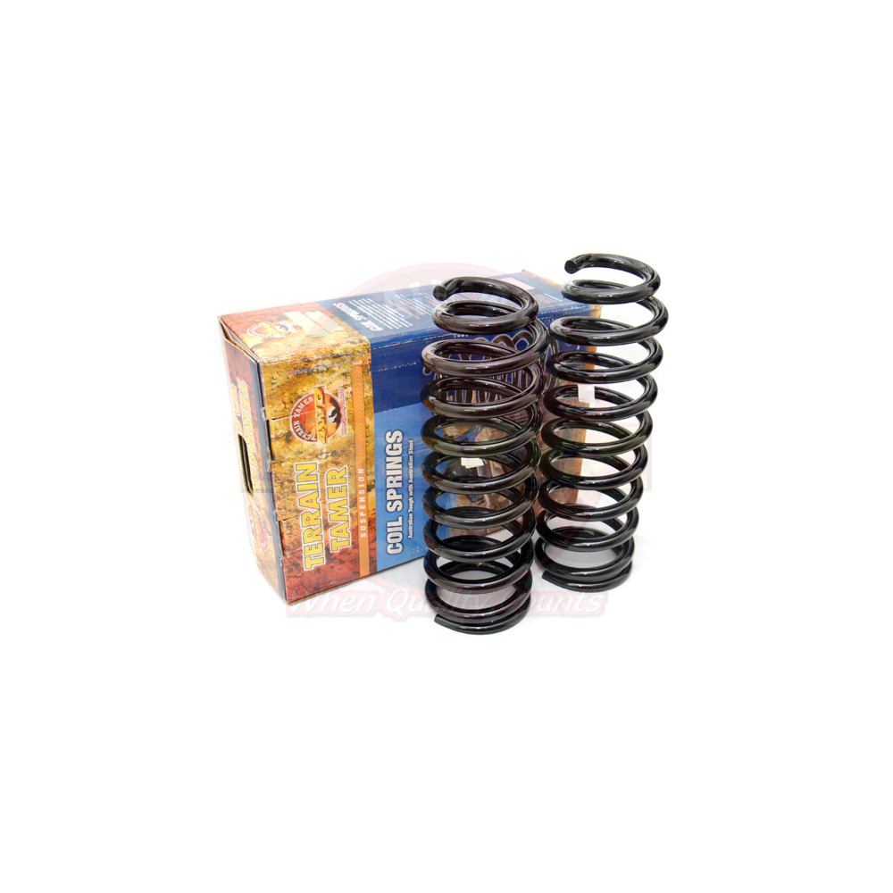 RESSORTS HELICOIDAUX ARRIERE TERRAIN TAMER REHAUSSE +40 A +50MM TARAGE 150 KG ET PLUS POUR NISSAN TERRANO R20 ENTRE 97 ET 99