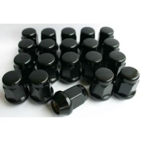 Ecrou M16X1.5 cône 60° H22 TL32mm fermé noir Land Rover pour Jante acier