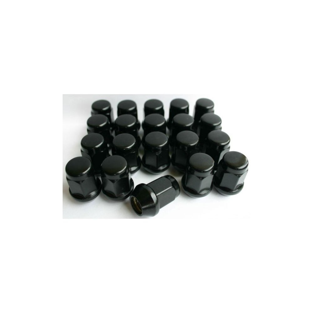 Ecrou M16X1.5 cône 60° H22 TL32mm fermé noir Land Rover pour Jante acier