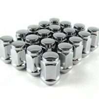 Ecrou M16X1.5 cône 60° H22 TL32mm fermé chromé Land Rover pour Jante acier