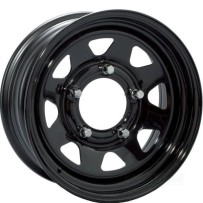 Jante tole 7x16 6x130 ET30 CTR84.1 Acier Goss 8 rayons Noir Pour Mercedes Sprinter (Charge max 1150kg)